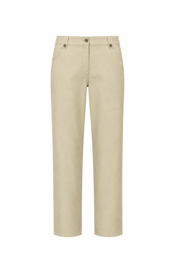 Pantalon beige à jambes droites