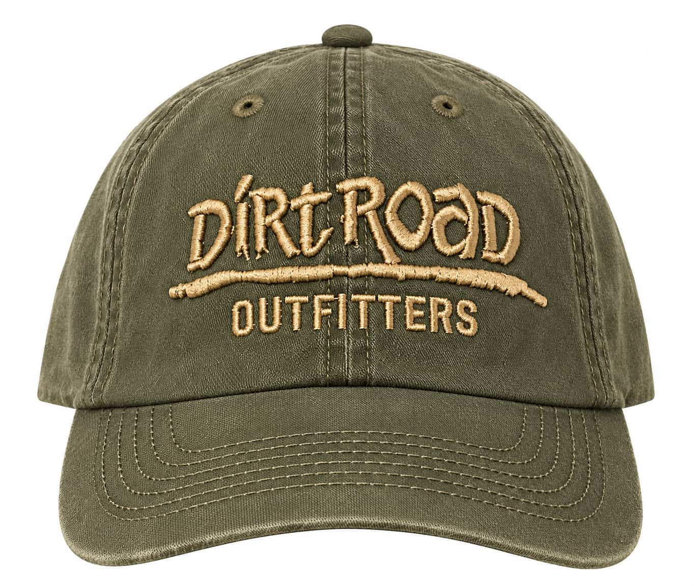 Distressed Olive DIRT ROAD Cap Casquette cirée Dirt Road