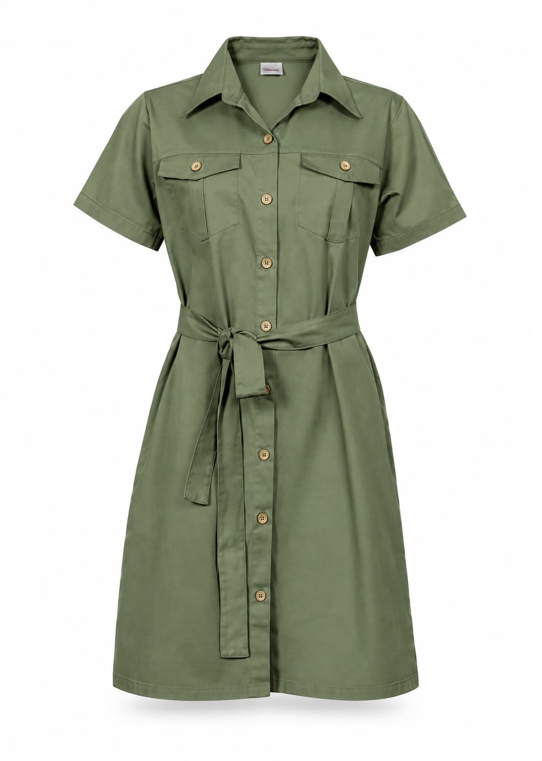 robe-chemise vert olive